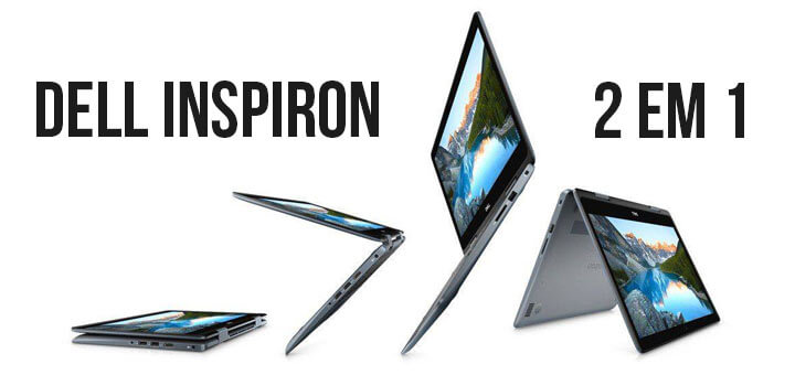 Notebook 2 em 1 Dell Inspiorion i14-5481-A20S Intel Core I5-8265U 8 GB RAM HD 1TB 14 Touch Screen 